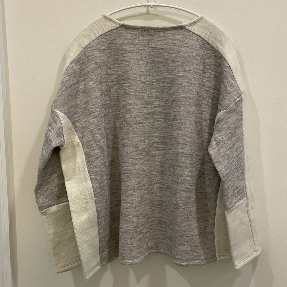 J.Crew Jaspe Wool Blend Color Block Sweater/Gray+… - image 5